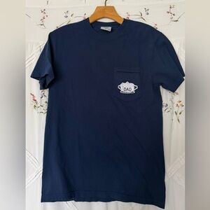 Comfort Colors Navy Blue T-Shirt with Dad Pocket Design